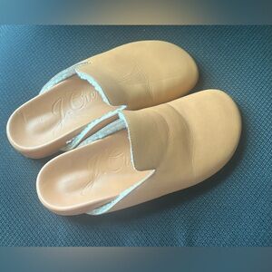 J Crew Pacific Sherpa Lined Leather Women’s Mules Clogs Slide